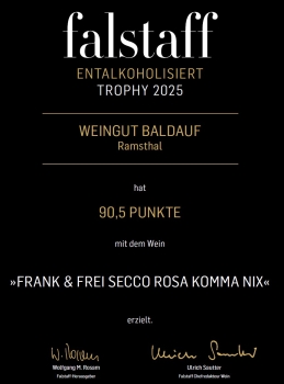 FRANK & FREI SECCO "KOMMA, NIX"  ROSA -alkoholfrei-